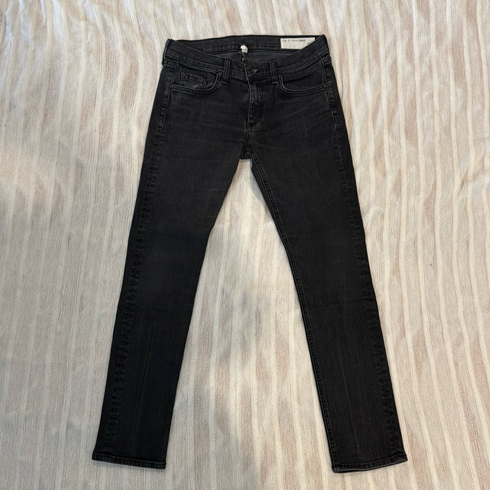 Rag & Bone Black Tomboy Skinny Jean